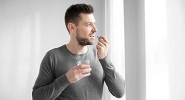 the man is taking drugs for the treatment of prostatitis